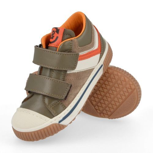 Bana&co sneakers kaki Jongens ( - kaki sneaker met rubberen top23232516) - Junior Steps
