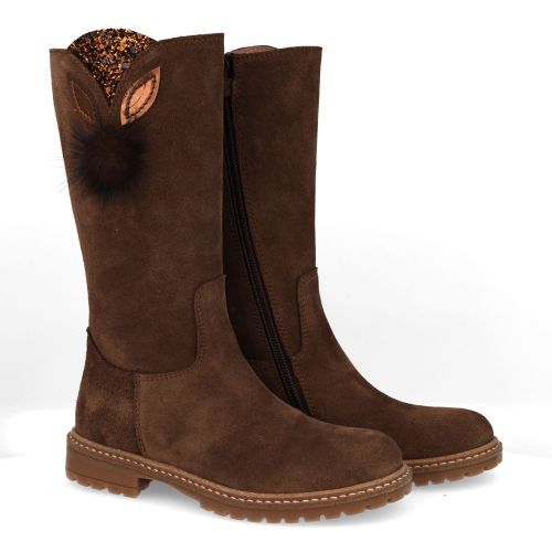 Bana&co laarzen bruin Meisjes (Laarzen bruin suède met pompon - 36232092) - Junior Steps