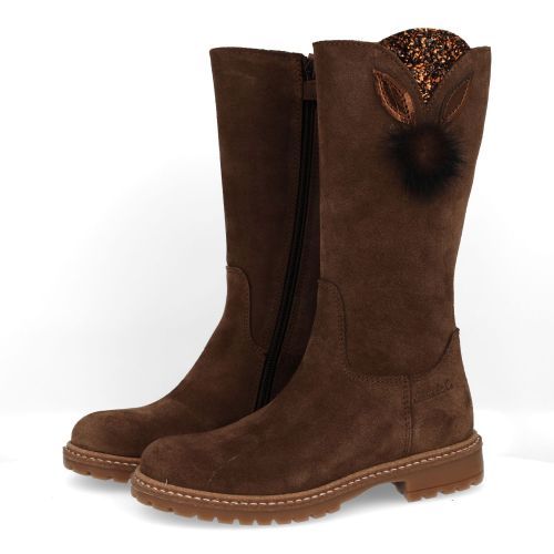 Bana&co laarzen bruin Meisjes (Laarzen bruin suède met pompon - 36232092) - Junior Steps