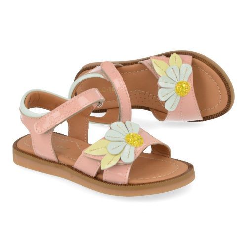 Bana&co sandalen roze Meisjes ( - roze sandaal met gouden bloem225132086) - Junior Steps