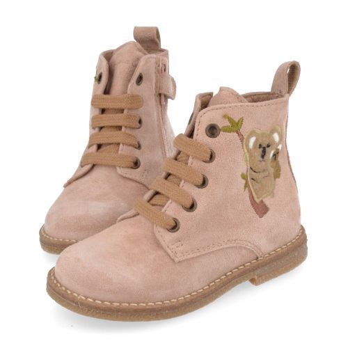 Bana&co veterbottine roze Meisjes ( - roze veterbottine met beertje24232075) - Junior Steps