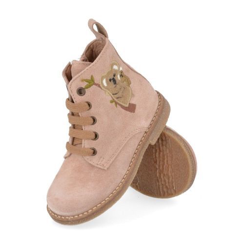 Bana&co veterbottine roze Meisjes ( - roze veterbottine met beertje24232075) - Junior Steps