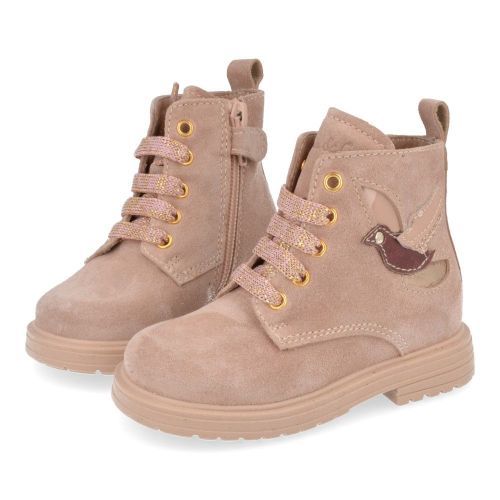 Bana&co veterbottine roze Meisjes ( - roze veterbottine met vogeltje24232050) - Junior Steps