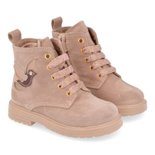 Bana&co veterbottine roze Meisjes ( - roze veterbottine met vogeltje24232050) - Junior Steps