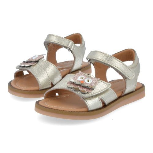 Bana&co sandalen GOUD Meisjes (sandalen goud leder met uiltje - 26132120) - Junior Steps
