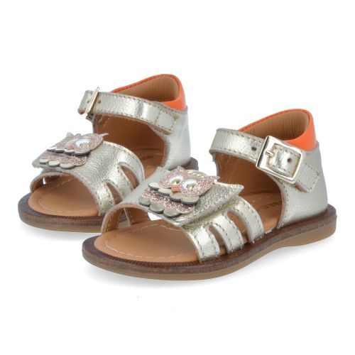 Bana&co sandalen GOUD Meisjes (sandalen goud leder met uiltje - 26132121) - Junior Steps