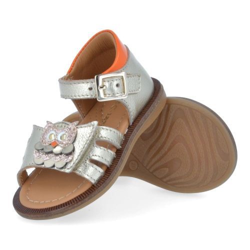 Bana&co sandalen GOUD Meisjes (sandalen goud leder met uiltje - 26132121) - Junior Steps