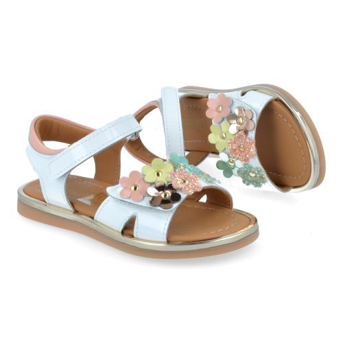 Bana&co sandalen wit Meisjes (sandalen wit lakleder met bloemen - 26132106) - Junior Steps