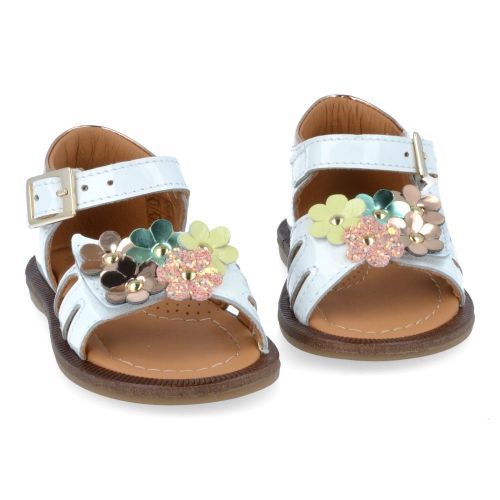 Bana&co sandalen wit Meisjes (sandalen wit leder met bloemen - 26132105) - Junior Steps