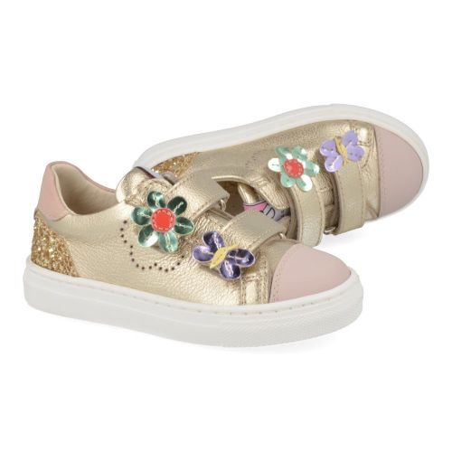 Bana&co sneakers GOUD Meisjes (sneakers goud leder met rubberen neus - 26132080) - Junior Steps