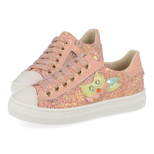 Bana&co sneakers roze Meisjes (sneakers roze leder met rubberen neus - 26132077) - Junior Steps
