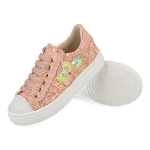 Bana&co sneakers roze Meisjes (sneakers roze leder met rubberen neus - 26132077) - Junior Steps