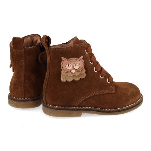 Bana&co veterboot cognac Meisjes (veterboots cognac suède - uiltje - 36232010) - Junior Steps