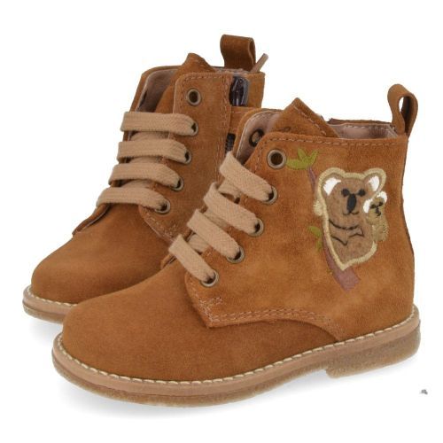 Bana&co Botte à lacets cognac Filles (25232130) - Junior Steps