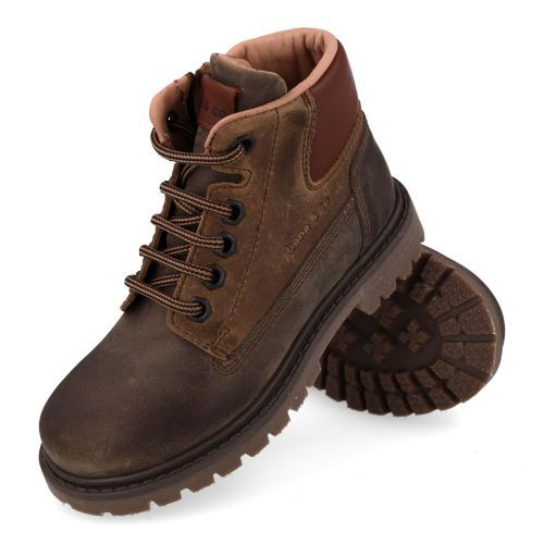 Bana&co veterboot kaki Jongens (veterboots kaki gevet nubuck - 36232541) - Junior Steps