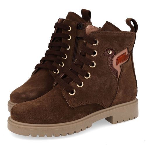 Bana&co veterboot bruin Meisjes (veterboots meisjes bruin suède - 36232041) - Junior Steps
