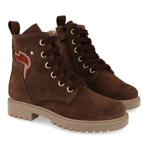 Bana&co veterboot bruin Meisjes (veterboots meisjes bruin suède - 36232041) - Junior Steps