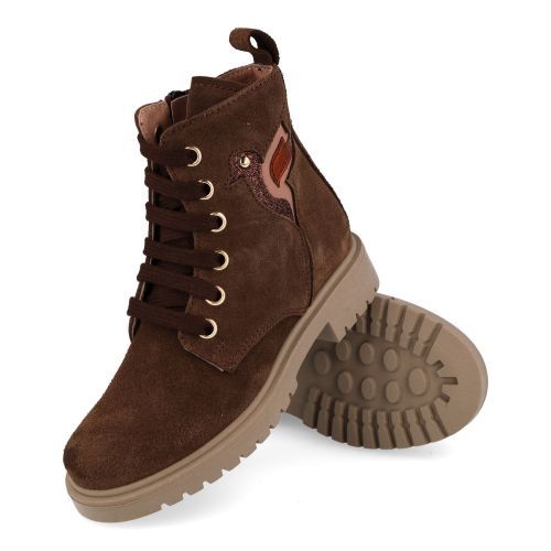 Bana&co veterboot bruin Meisjes (veterboots meisjes bruin suède - 36232041) - Junior Steps