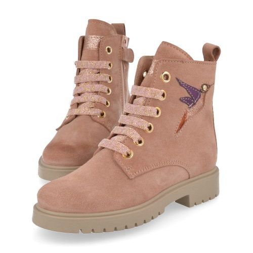 Bana&co veterboot roze Meisjes (veterboots meisjes roze suède - 25232046) - Junior Steps