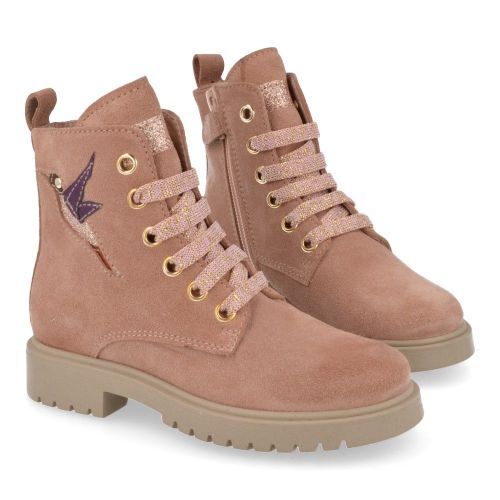 Bana&co veterboot roze Meisjes (veterboots meisjes roze suède - 25232046) - Junior Steps