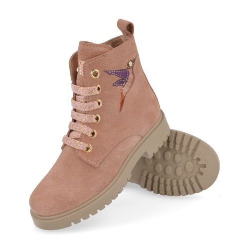 Bana&co veterboot roze Meisjes (veterboots meisjes roze suède - 25232046) - Junior Steps