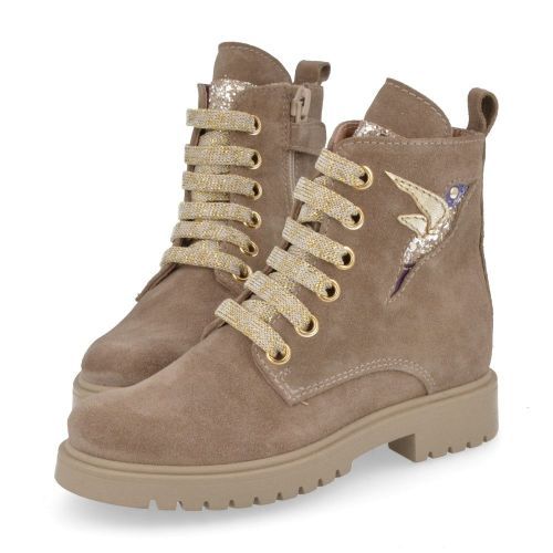 Bana&co veterboot taupe Meisjes (veterboots meisjes taupe suède - 25232046) - Junior Steps