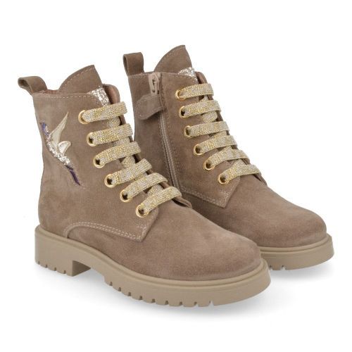 Bana&co veterboot taupe Meisjes (veterboots meisjes taupe suède - 25232046) - Junior Steps