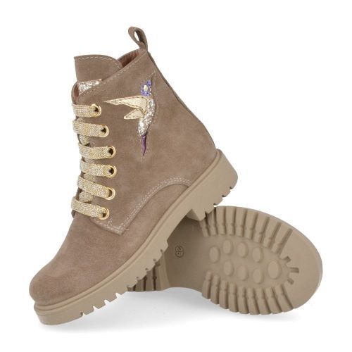 Bana&co veterboot taupe Meisjes (veterboots meisjes taupe suède - 25232046) - Junior Steps