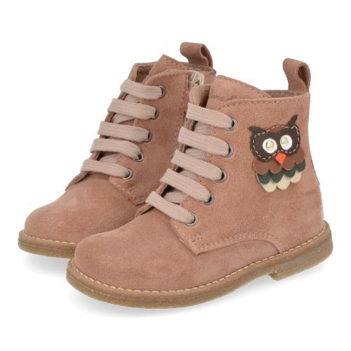 Bana&co veterboot roze Meisjes (veterboots roze suède - 25232075) - Junior Steps