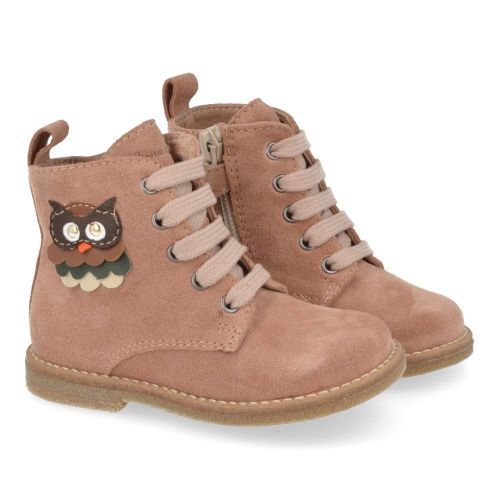 Bana&co veterboot roze Meisjes (veterboots roze suède - 25232075) - Junior Steps