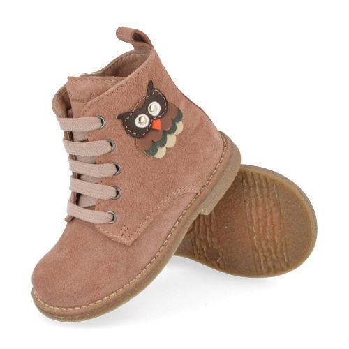 Bana&co veterboot roze Meisjes (veterboots roze suède - 25232075) - Junior Steps