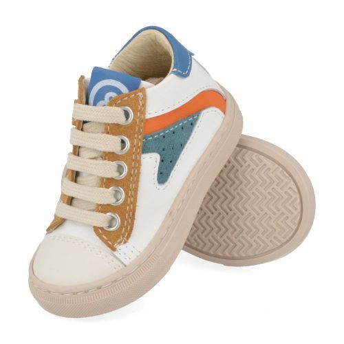 Bana&co sneakers wit Jongens ( - witte sneaker met rubberen top25132500) - Junior Steps