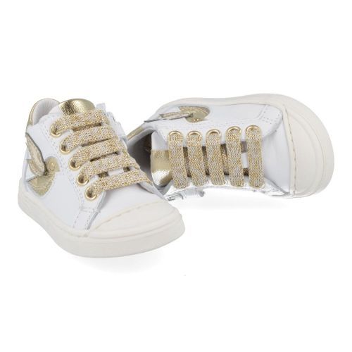 Bana&co sneakers wit Meisjes ( - witte sneaker met rubberen top24132050) - Junior Steps