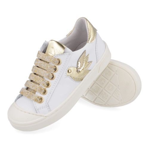 Bana&co sneakers wit Meisjes ( - witte sneaker met rubberen top24132051) - Junior Steps