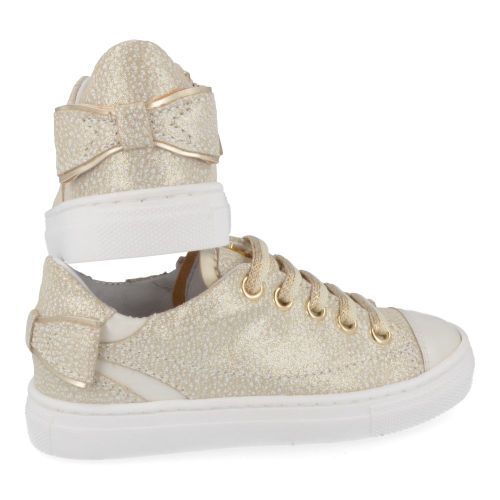 Banaline sneakers beige Meisjes ( - beige gouden sneaker met strikje23122006) - Junior Steps