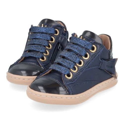 Banaline sneakers blauw Meisjes ( - blauw sneakertje met strikje23222035) - Junior Steps