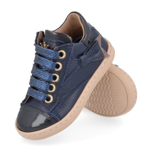 Banaline sneakers blauw Meisjes ( - blauw sneakertje met strikje23222035) - Junior Steps