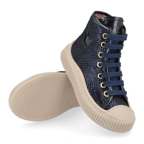 Banaline sneakers blauw Meisjes ( - blauwe crocco sneaker24222015) - Junior Steps