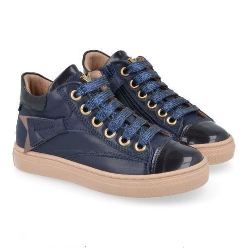 Banaline sneakers blauw Meisjes ( - blauwe sneaker met strikje23222036) - Junior Steps