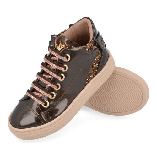 Banaline sneakers brons Meisjes ( - bronze sneaker met strikje24222021) - Junior Steps