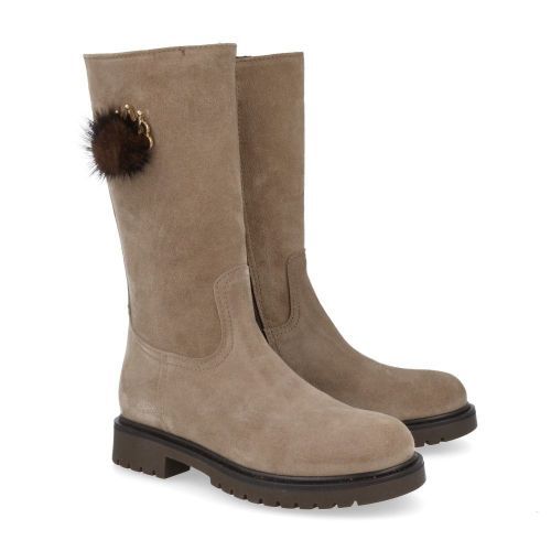 Banaline laarzen taupe Meisjes (kinderlaarzen taupe suède - 25222056) - Junior Steps