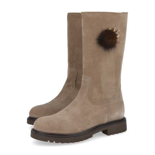 Banaline laarzen taupe Meisjes (kinderlaarzen taupe suède - 25222056) - Junior Steps