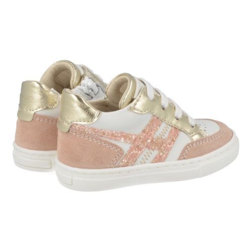 Banaline sneakers wit Meisjes (roze witte sneaker - 26122035) - Junior Steps