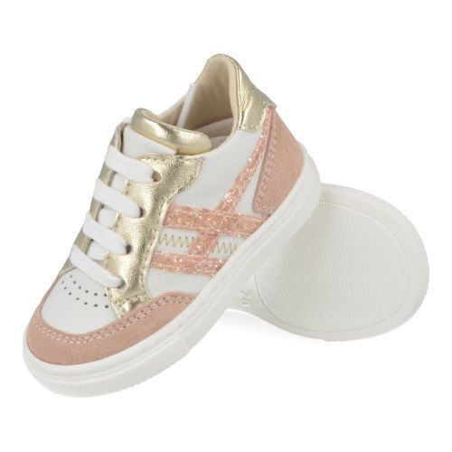 Banaline sneakers wit Meisjes (roze witte sneaker - 26122035) - Junior Steps