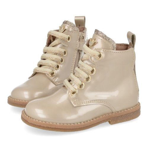 Banaline veterboot beige Meisjes (veterboots beige lakleder - 25222015) - Junior Steps