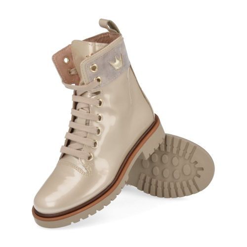 Banaline veterboot beige Meisjes (veterboots beige lakleder - 25222080) - Junior Steps