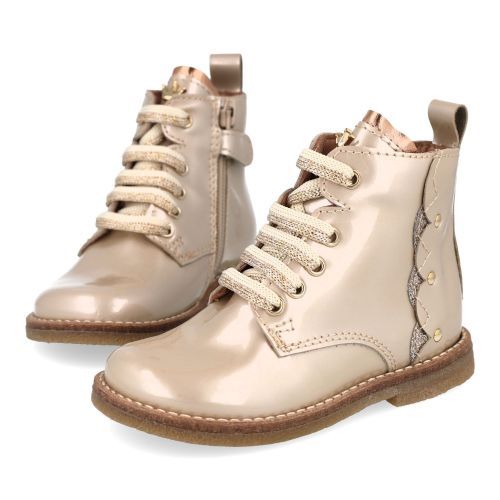 Banaline veterboot beige Meisjes (veterboots beige lakleder - 36222010) - Junior Steps
