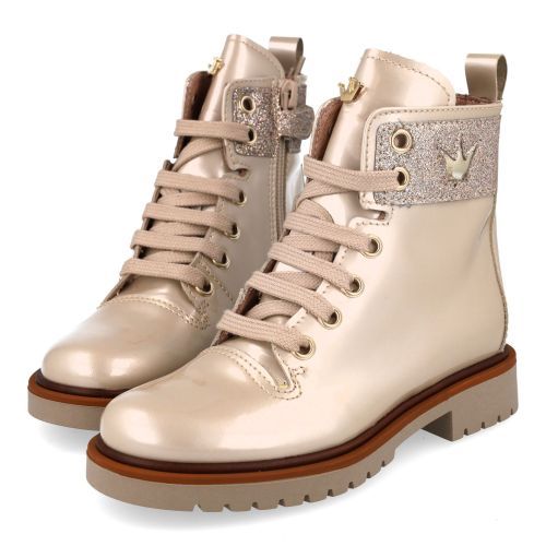 Banaline veterboot beige Meisjes (veterboots beige lakleder - 36222085) - Junior Steps