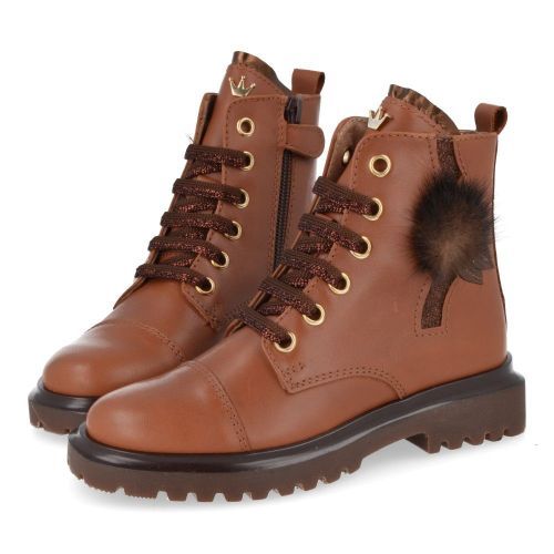 Banaline Lace boot cognac Girls (25222046) - Junior Steps
