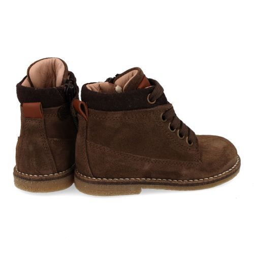 Banaline veterboot donkerbruin Jongens (veterboots donker bruin suède - 36222530) - Junior Steps
